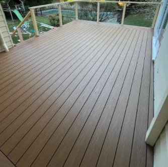 Composite deck with cable railing in Shively, KY